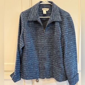 Coldwater‎ Creek Vintage women’s size XLP full zip tweed blazer/JACKET.